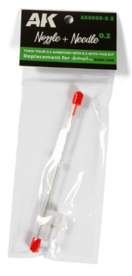 AK Interactive AK Airbrush Nozzle+Needle .2mm AK900002
